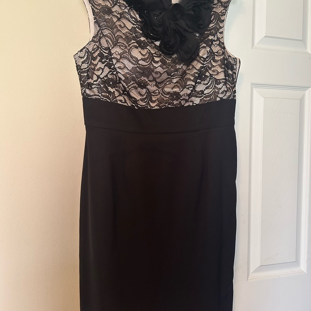 Black & lace dress- dressy - above the knee